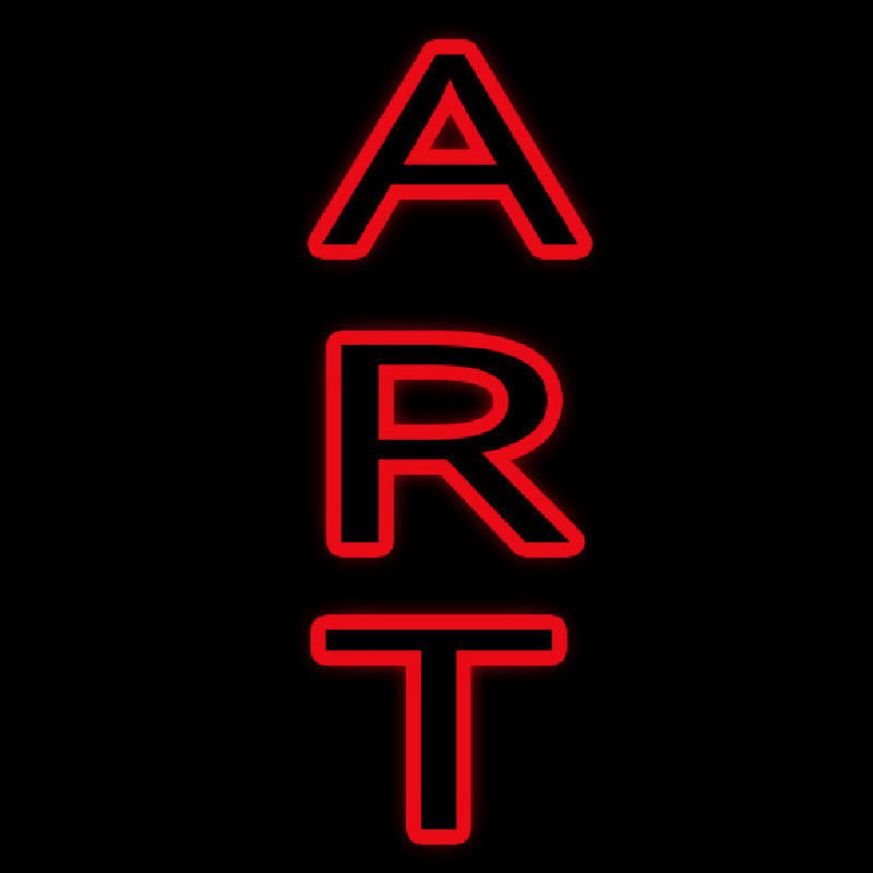 Vertical Double Stroke Art 1 Neon Sign