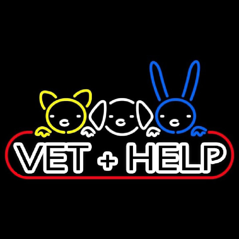 Vet Help Neon Sign