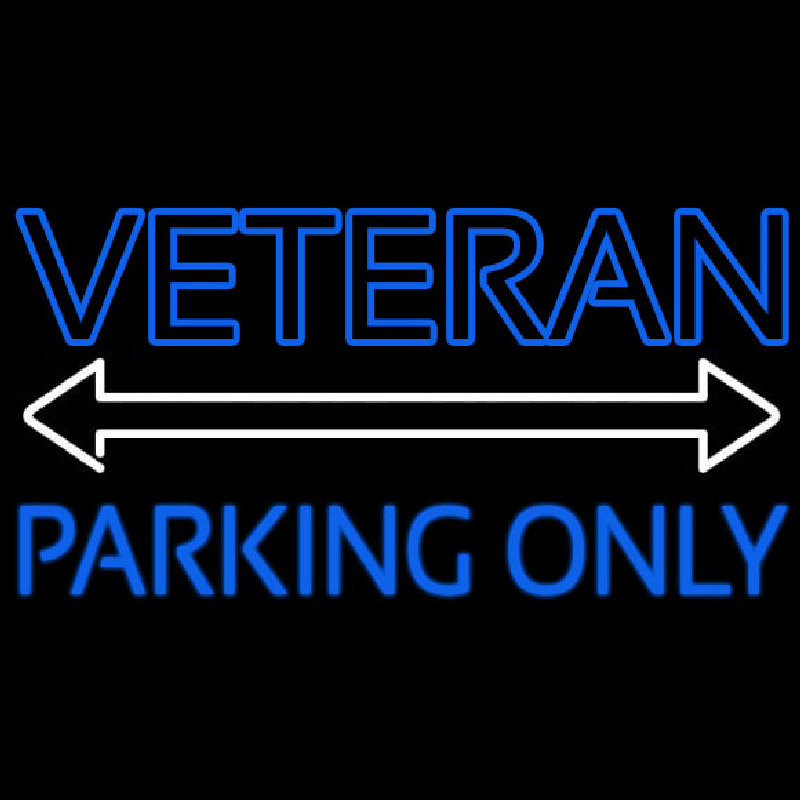 Veteran Parking Only Neon Sign