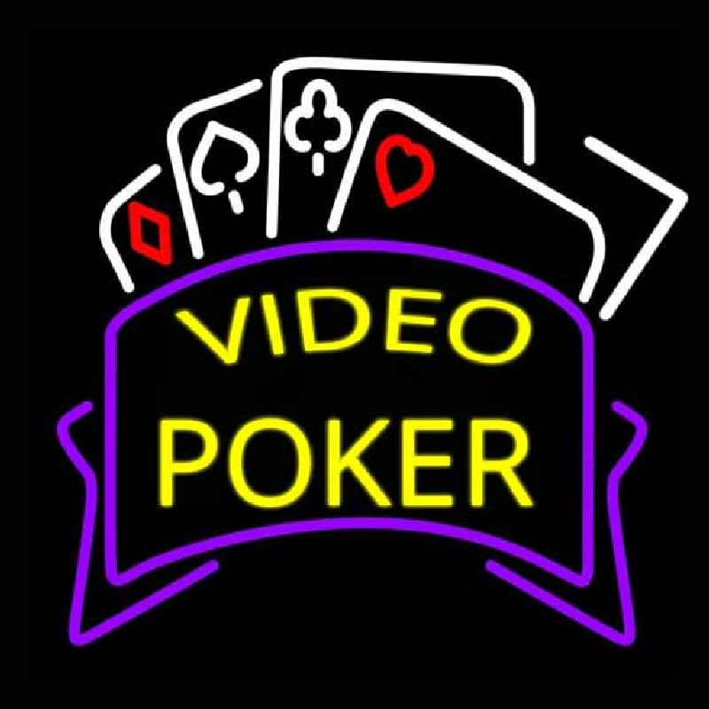 Video Poker Neon Sign