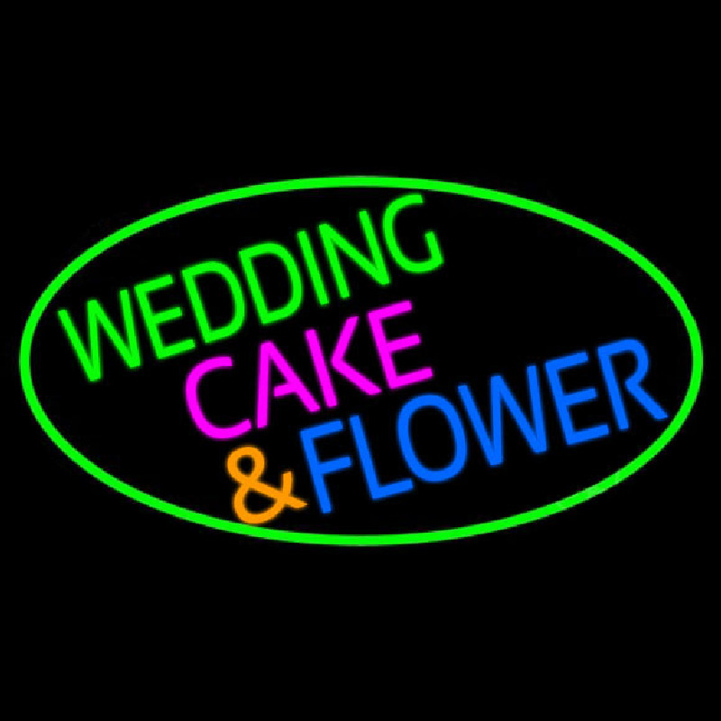 Wedding Cakes And Flowers Neon Sign