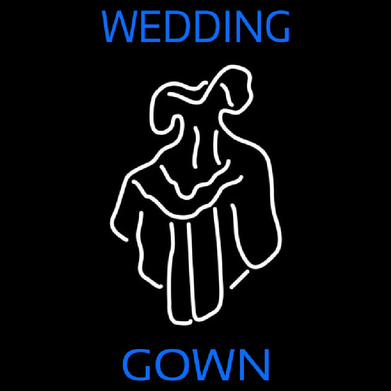 Wedding Gown Logo Neon Sign