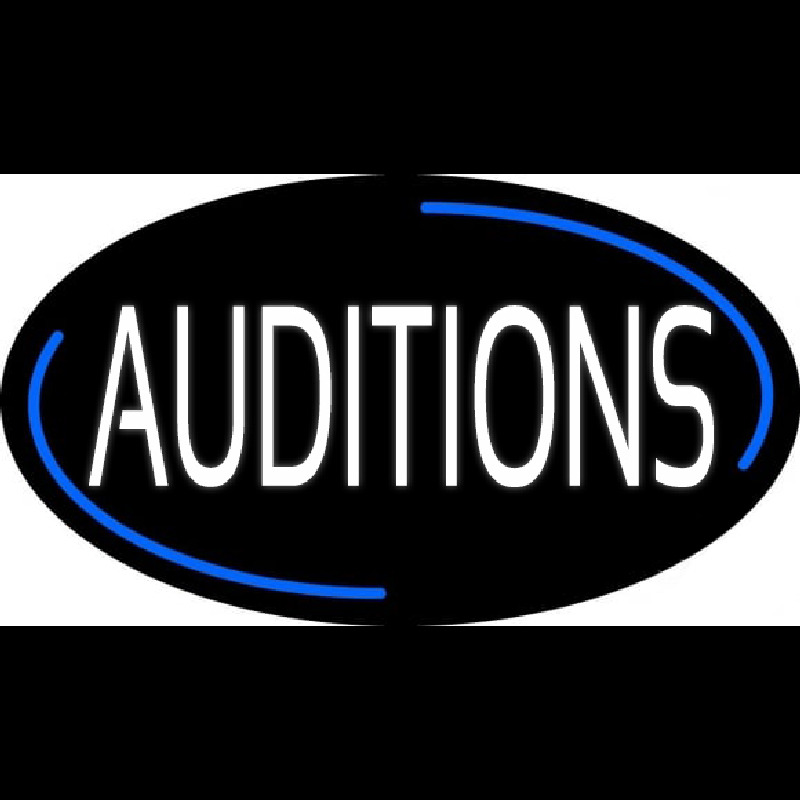 White Auditions Neon Sign