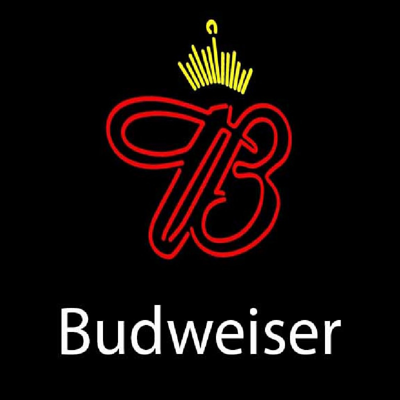 White Budweiser Crown Beer Sign Neon Sign