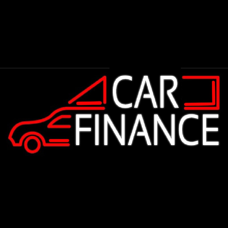 White Car Finance Neon Sign