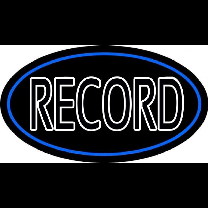 White Colored Records 1 Neon Sign