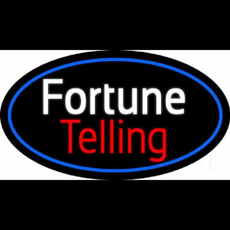 White Fortune Red Telling Neon Sign