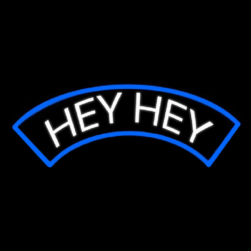 White Hey Neon Sign