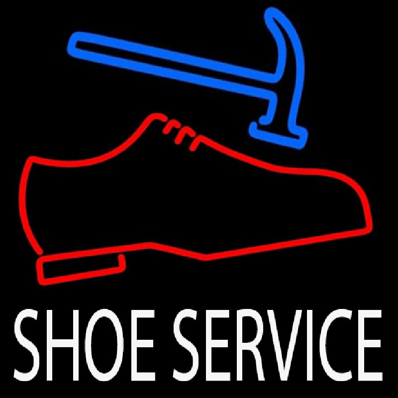 White Shoe Service Neon Sign