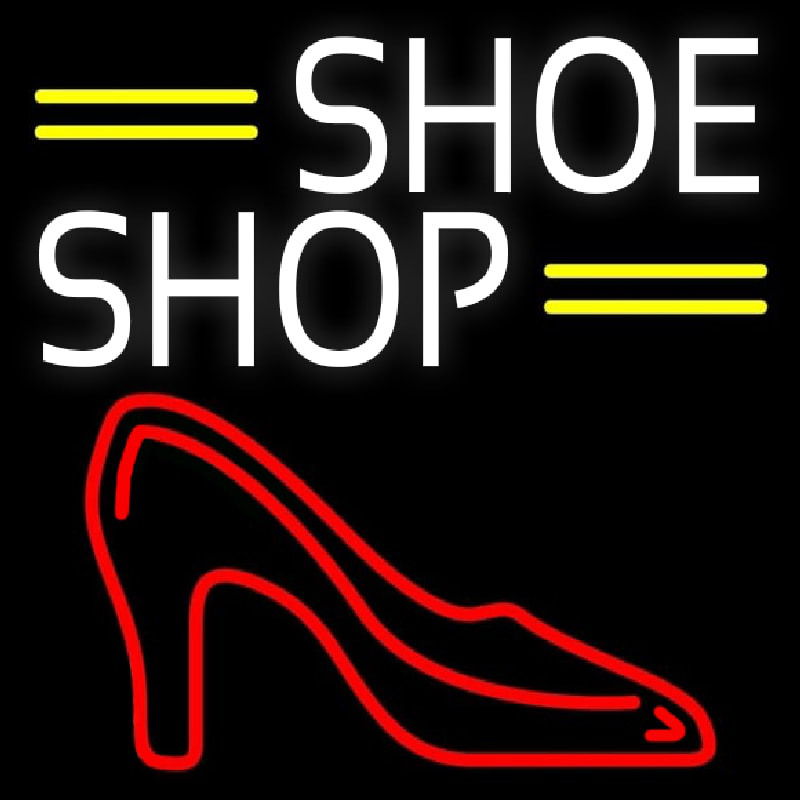 White Shoe Shop Neon Sign