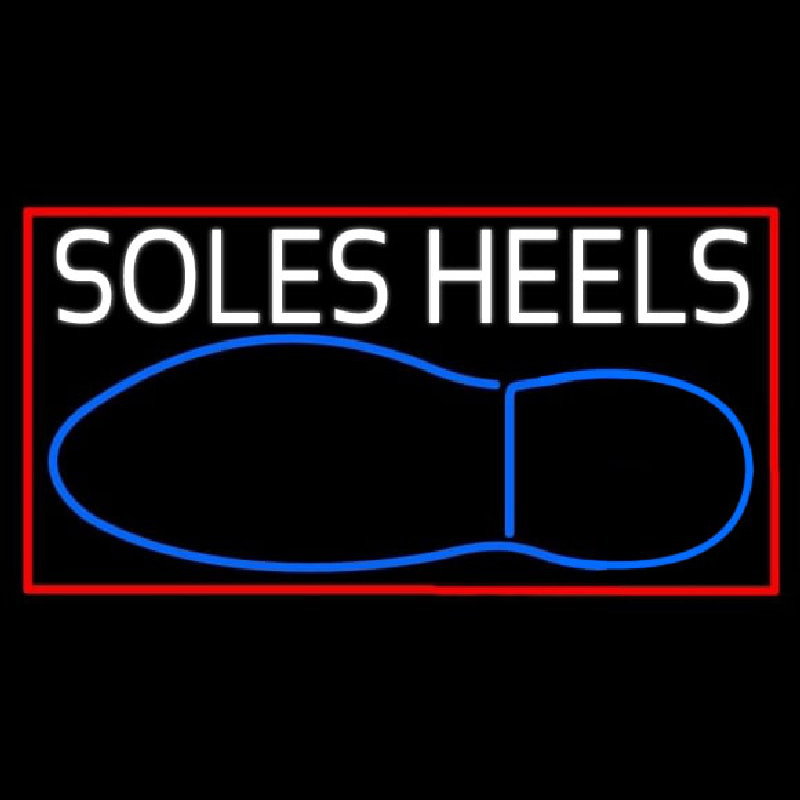 White Soles Heels Neon Sign