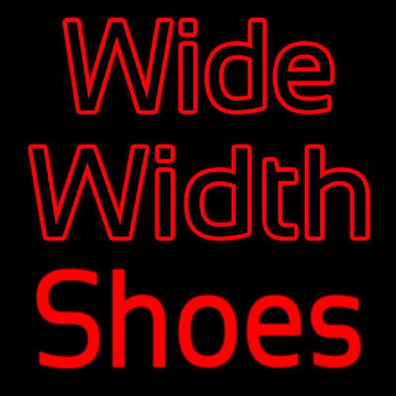 Wide Width Shoes Neon Sign