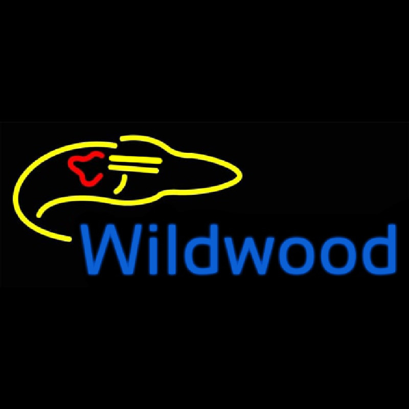 Wildwood Rocket Ship Neon Sign