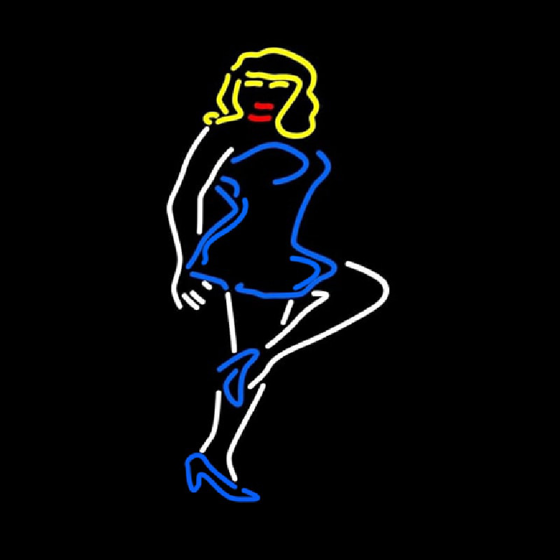 Woman Strip Night Club Neon Sign