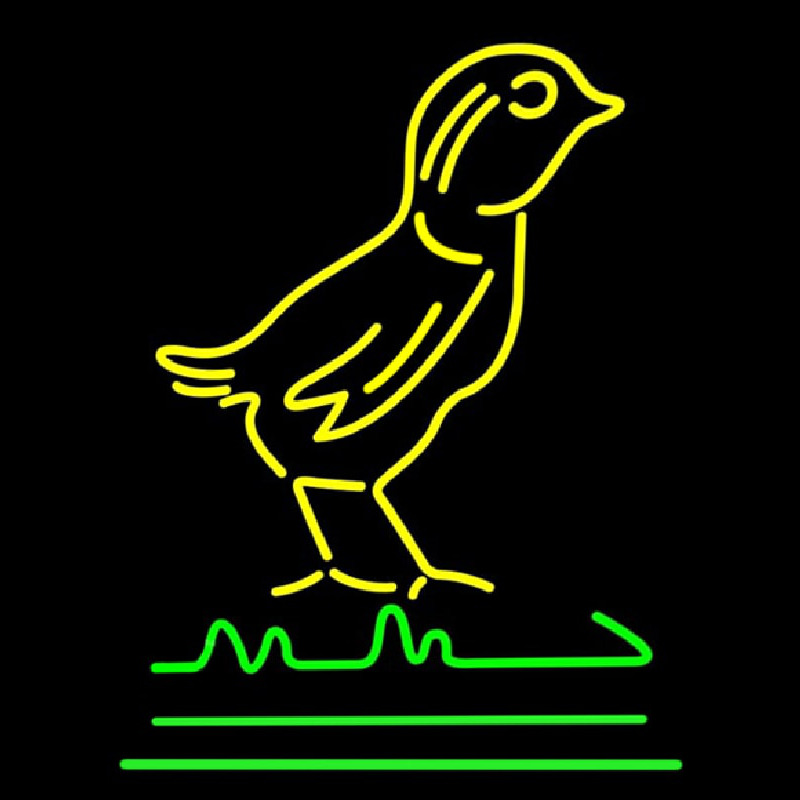 Yellow Bird Logo Neon Sign