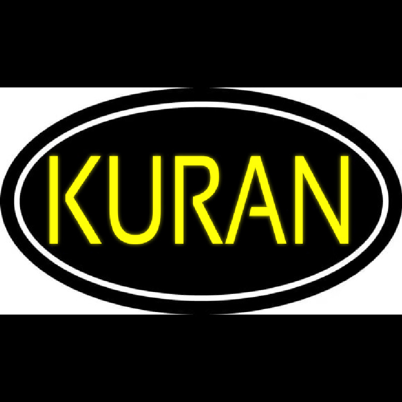 Yellow Kuran With Border Neon Sign