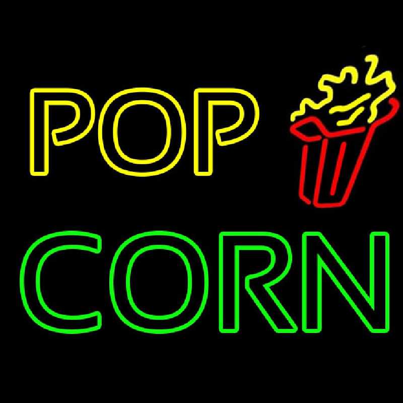 Yellow Pop Green Corn Neon Sign