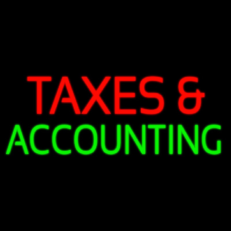 Ta es And Accounting Neon Sign