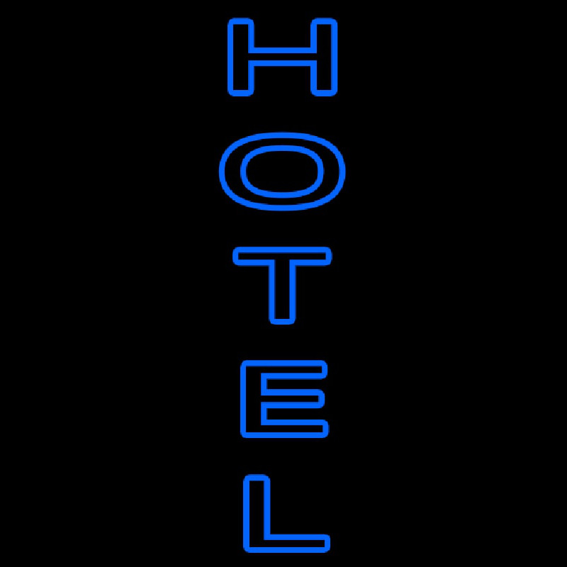 Vertical Double Stroke Hotel Neon Sign