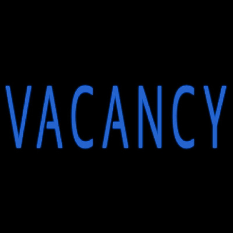 Blue Vacancy Neon Sign