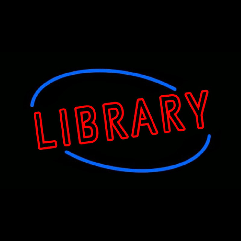 Double Stroke Library Neon Sign