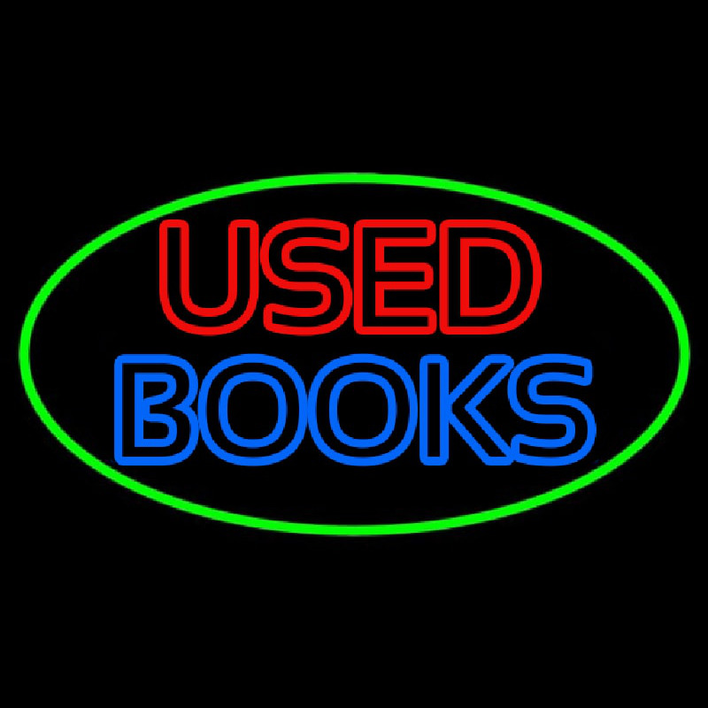 Double Stroke Used Books Neon Sign