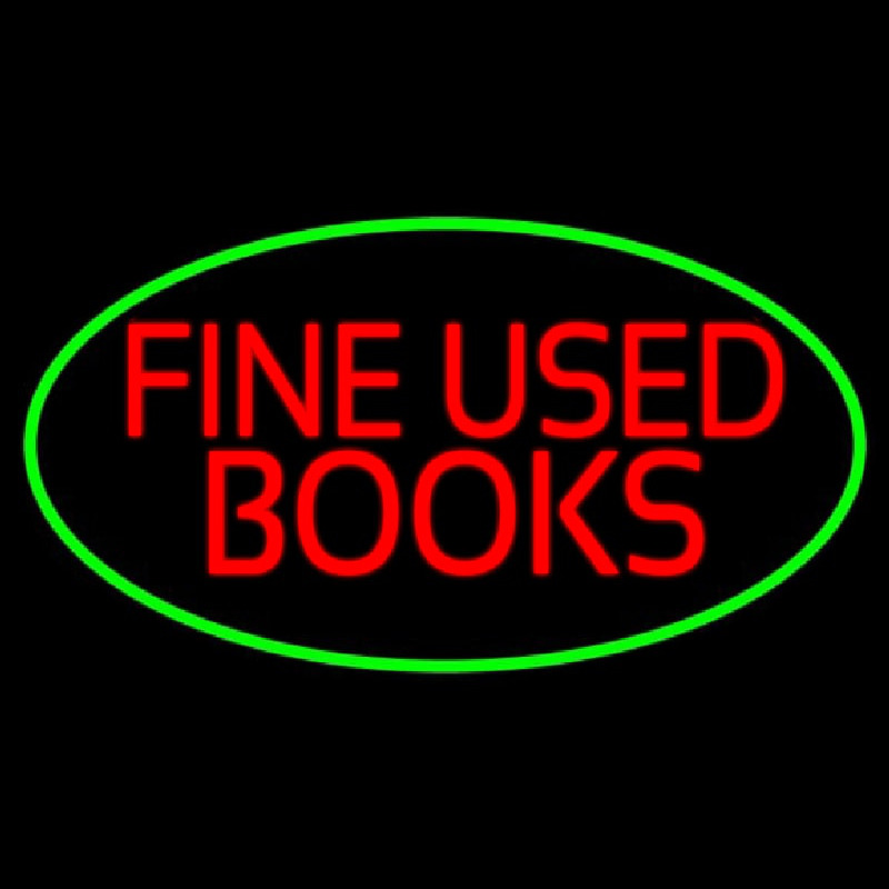 Red Fine Used Books Neon Sign