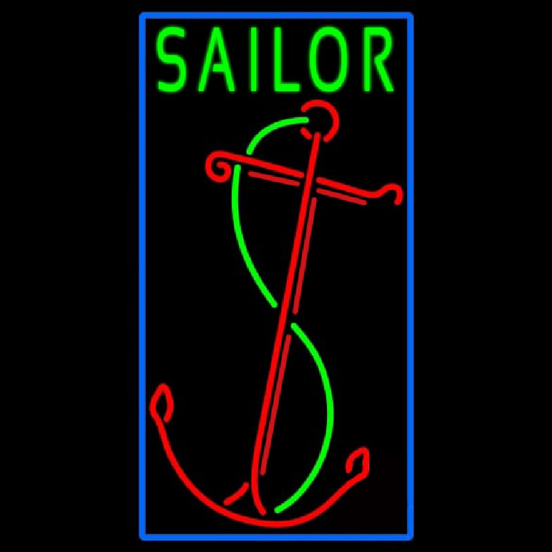 Red Sailor Logo Neon Sign