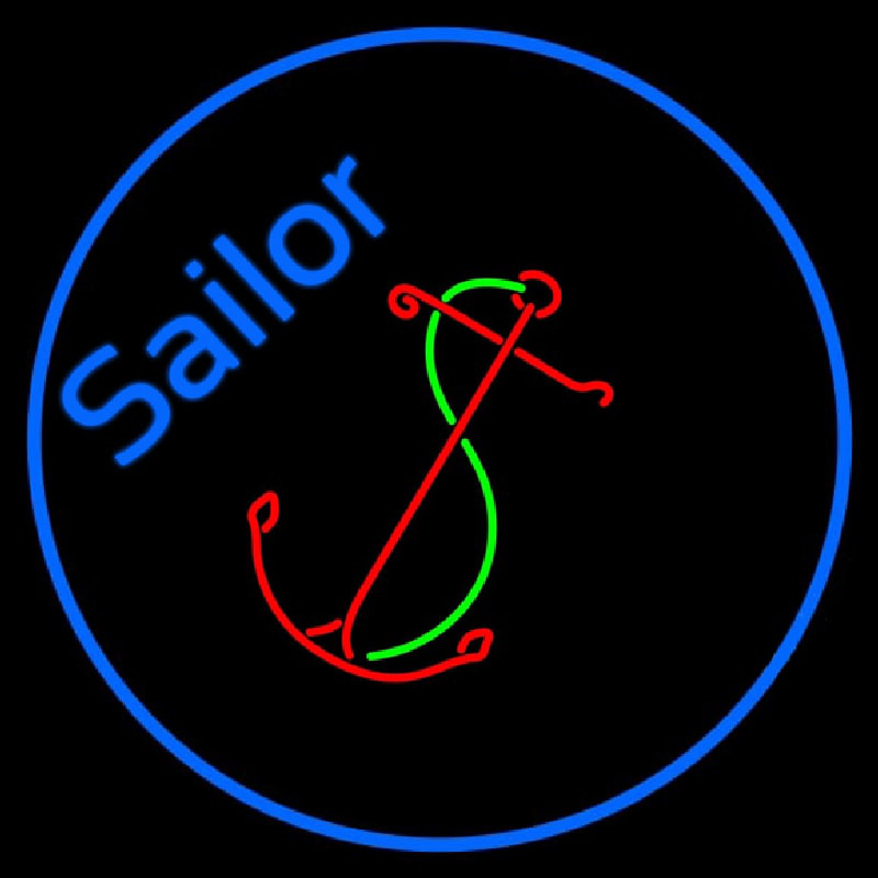 Red Sailor Logo Neon Sign