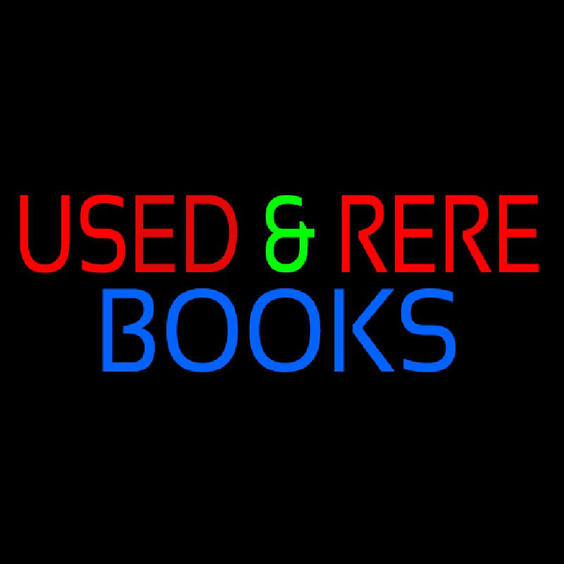 Used And Rare Books Neon Sign