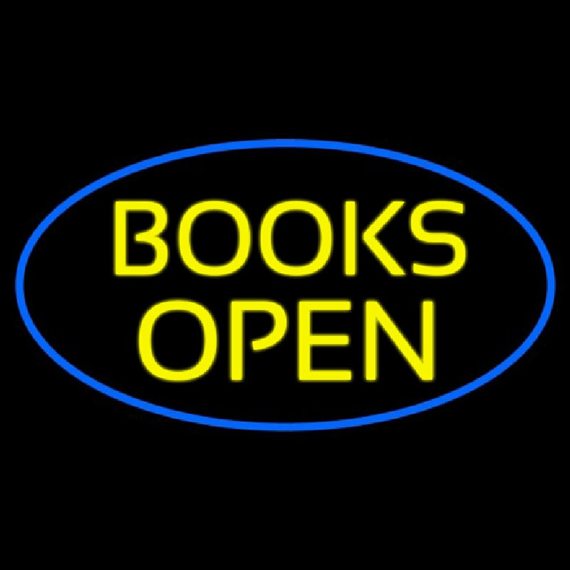 Yellow Books Open Neon Sign