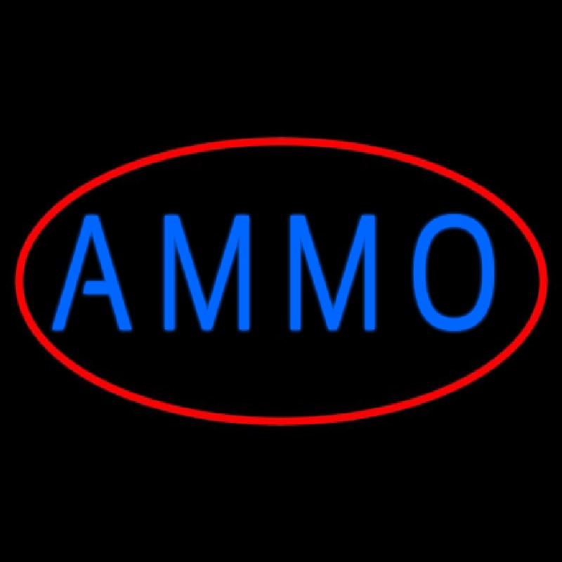 Blue Ammo Neon Sign