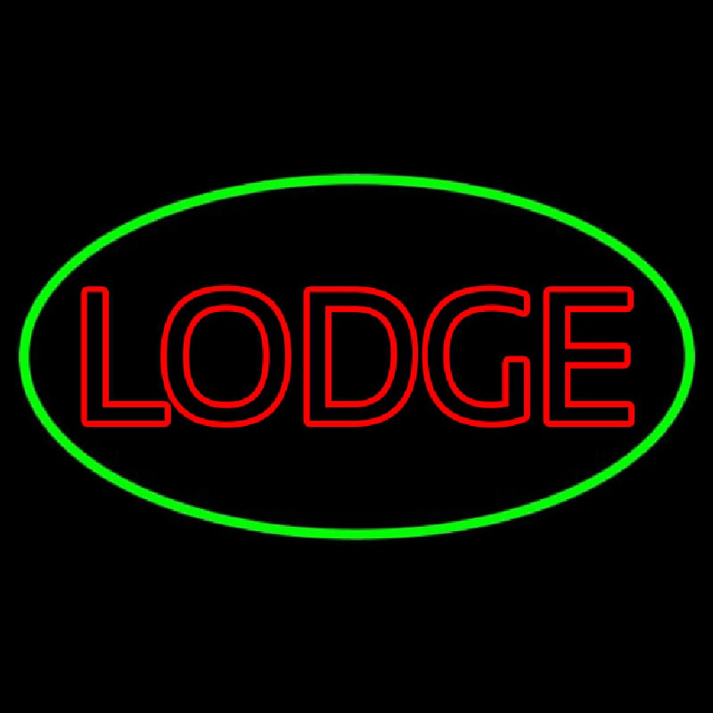 Double Stroke Lodge Neon Sign