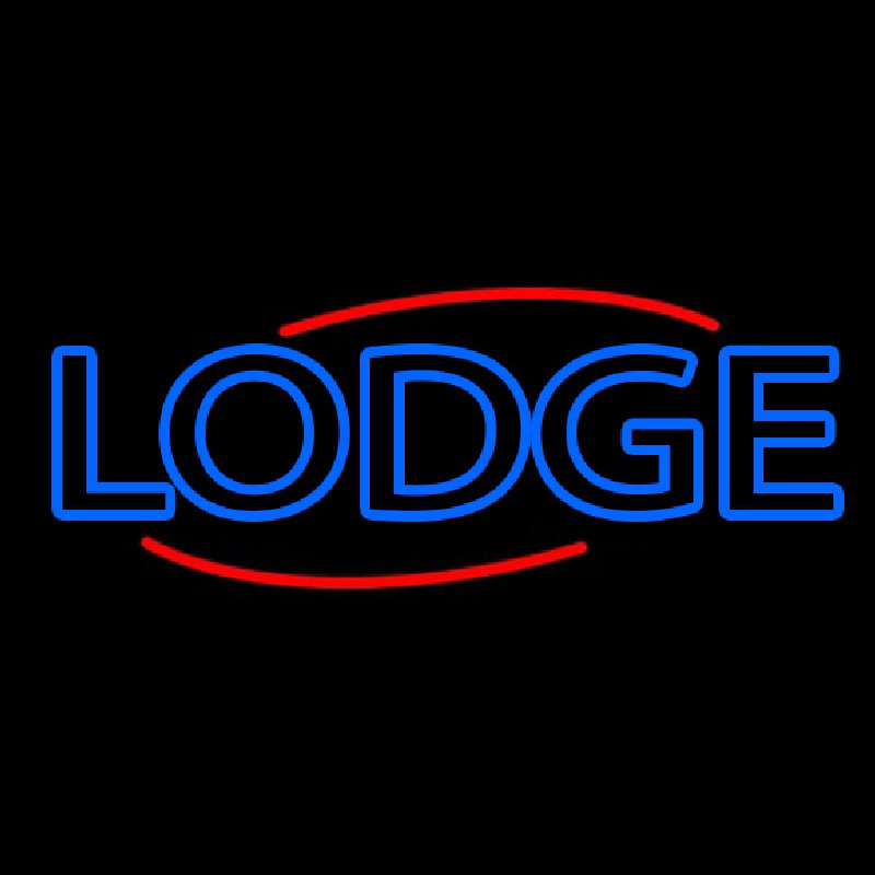 Double Stroke Lodge Neon Sign