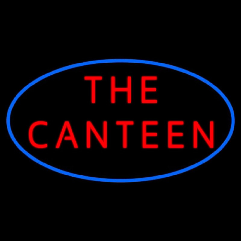 The Canteen With Blue Border Neon Sign