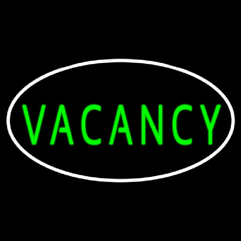 Vacancies With White Border Neon Sign