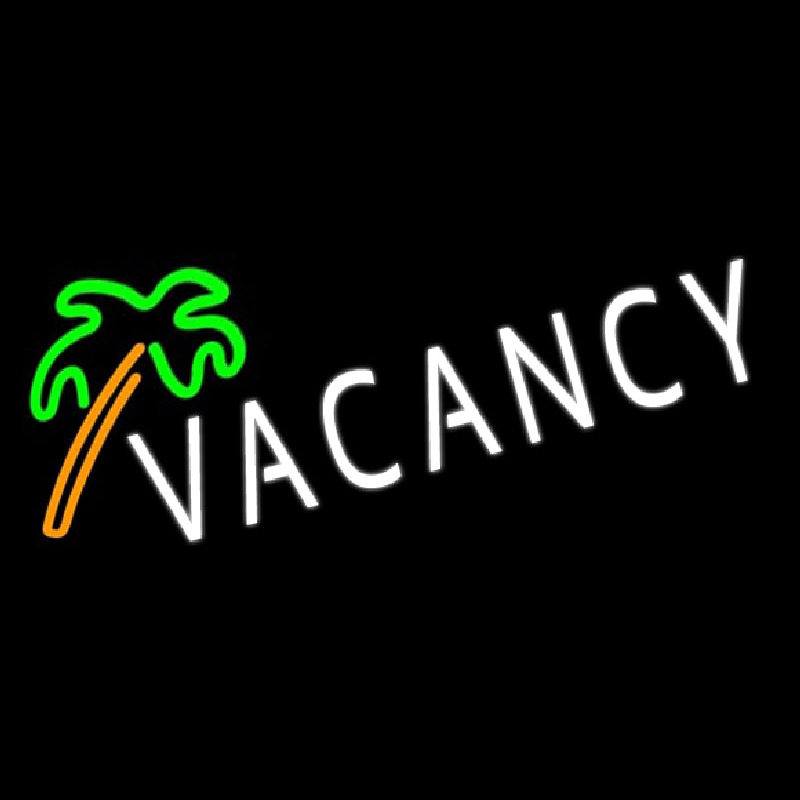 Vacancy With Tree Neon Sign