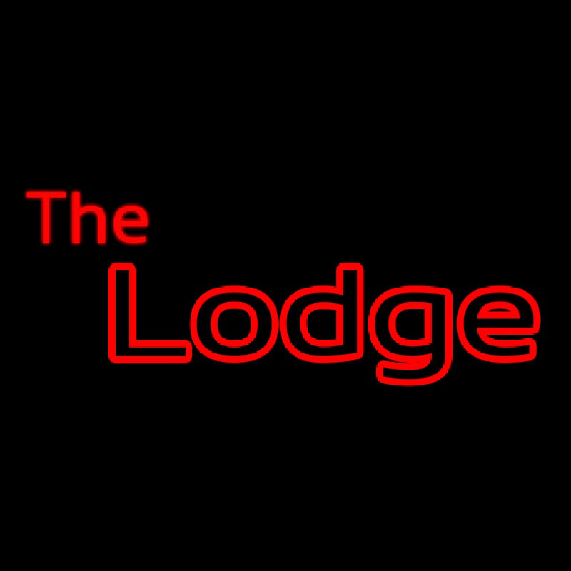 Cursive Red Lodge Neon Sign