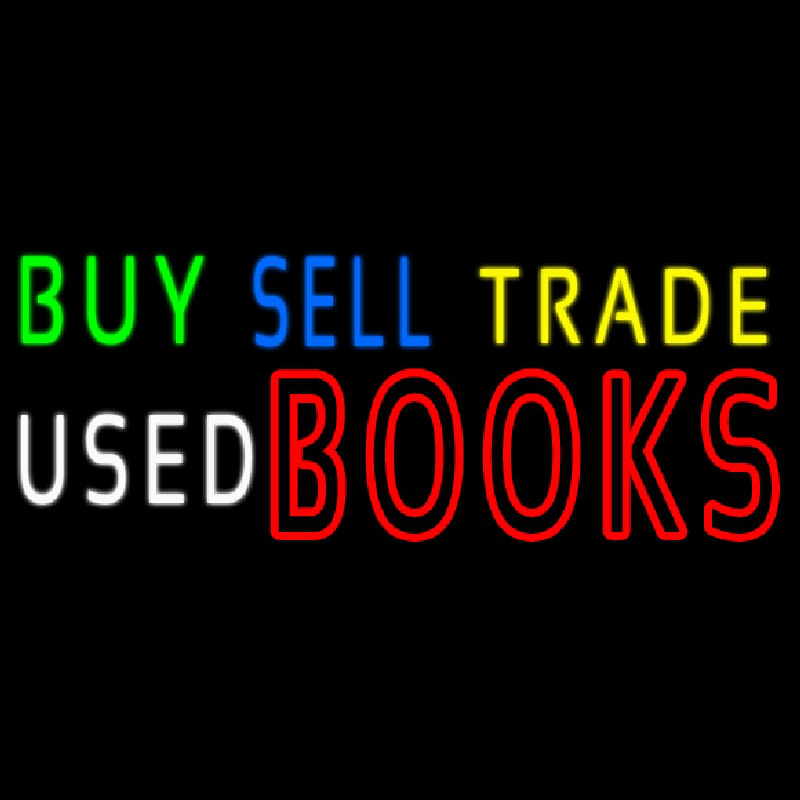 Buy Sell Trade Used Books Neon Sign