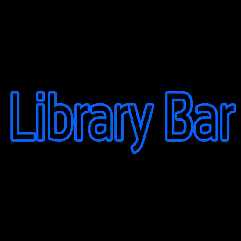 Double Stroke Library Bar Neon Sign