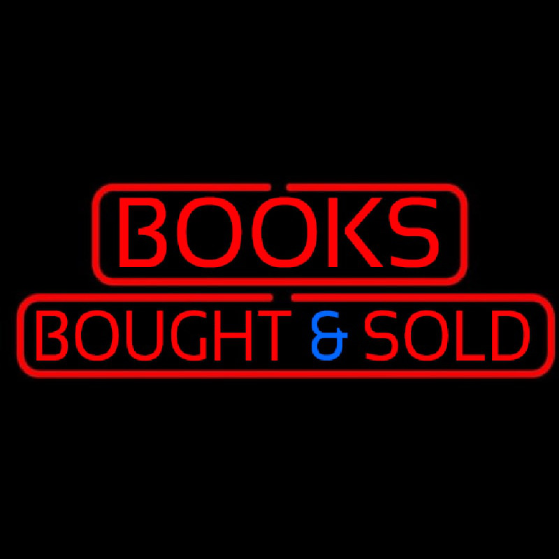 Red Books Bought And Sold Neon Sign