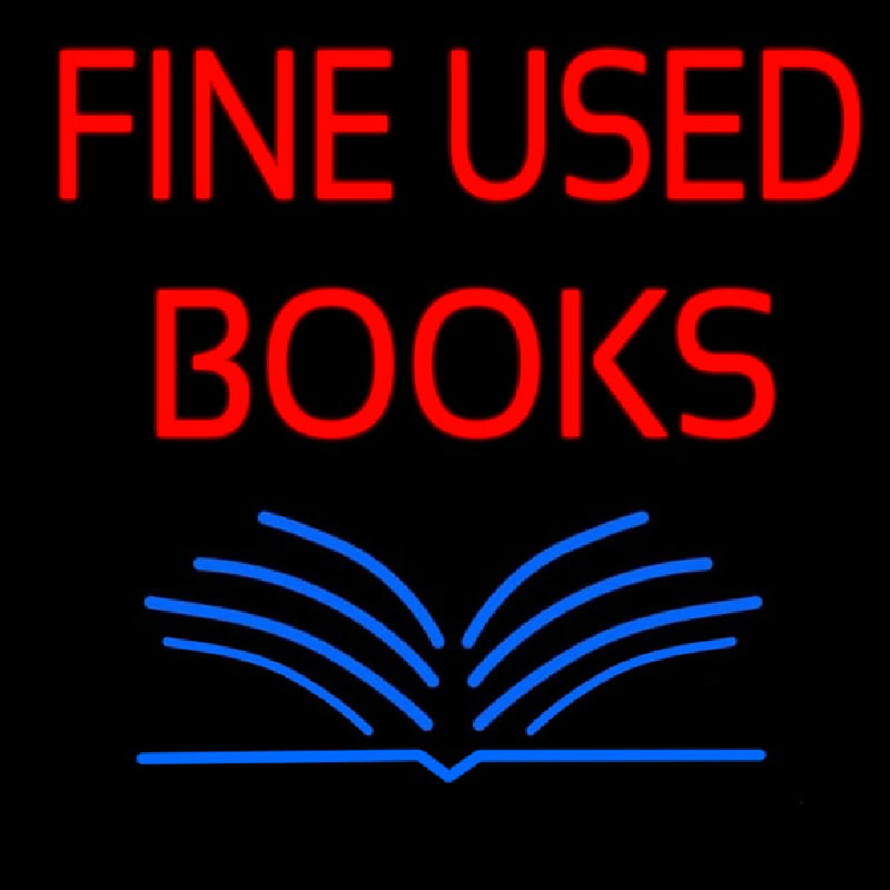 Red Fine Used Books Neon Sign