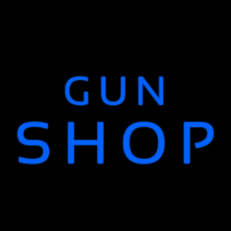 Blue Gun Shop Neon Sign