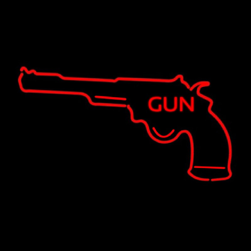 Gun With Logo Neon Sign