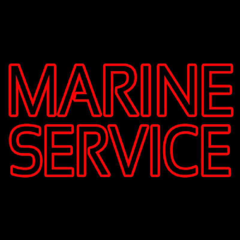 Marine Service Neon Sign