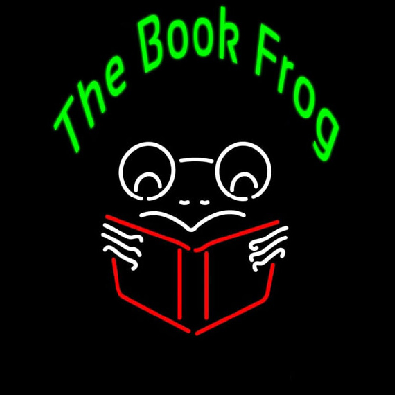 The Book Frog Neon Sign