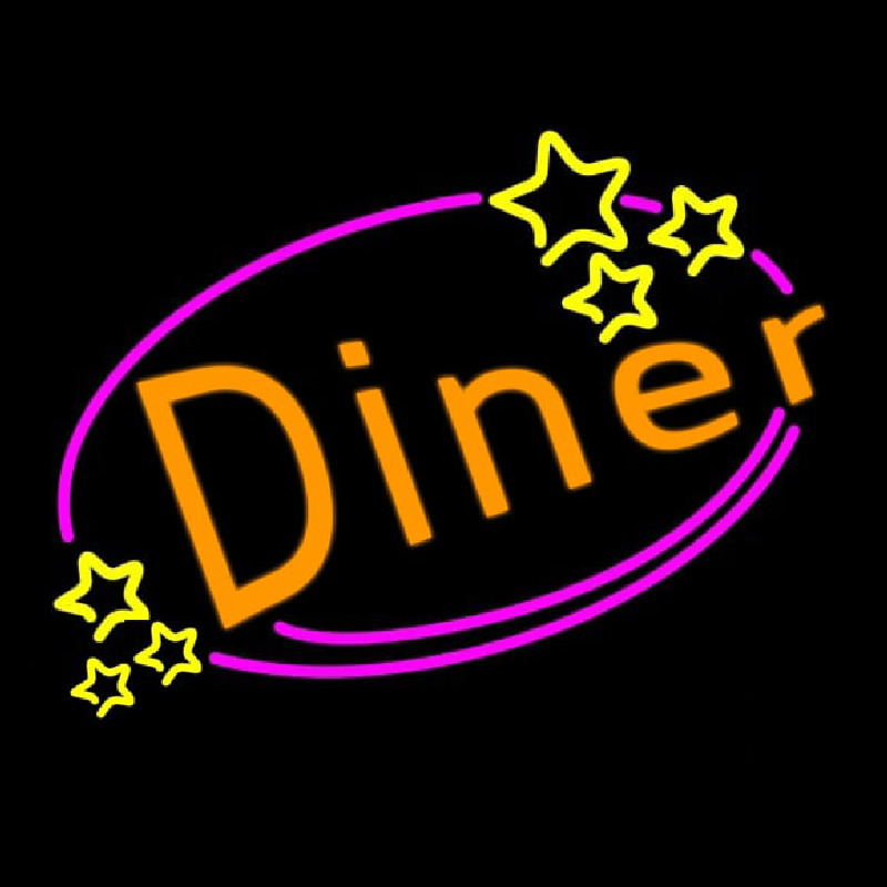 Diner With Star Neon Sign