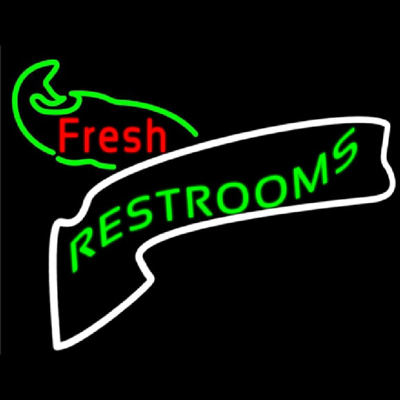 Restrooms Neon Sign