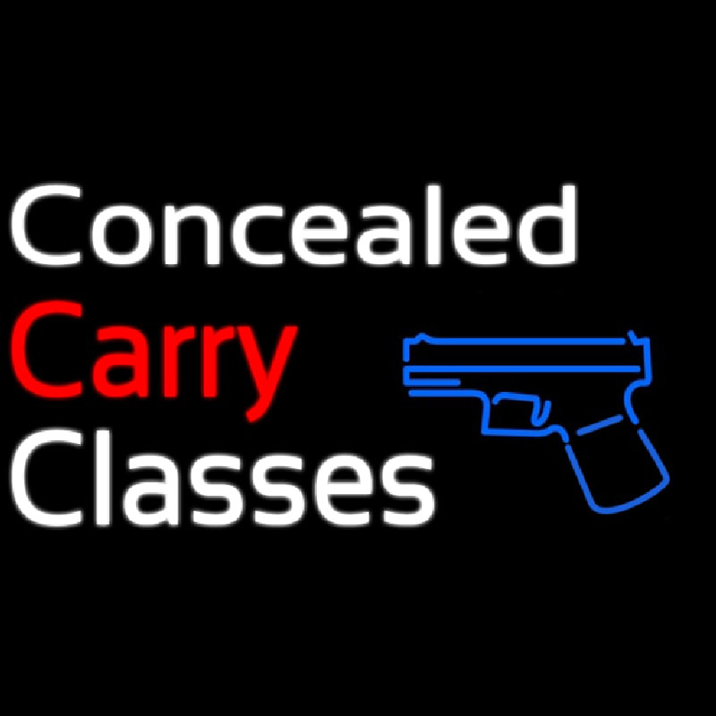 Concealed Carry Classes Neon Sign