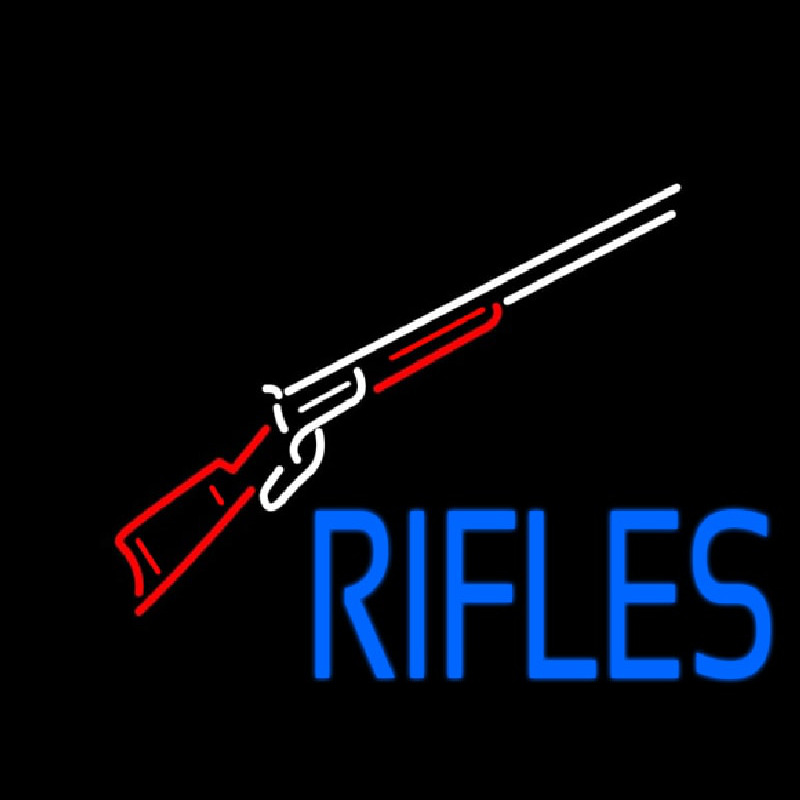 Rifles With Graphic Neon Sign